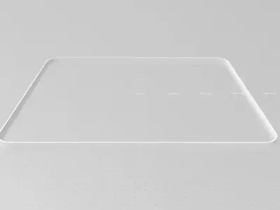 Aluminum transparent square Free 3D model