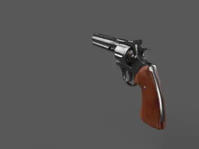 357 Magnum pistol Free low-poly 3D model