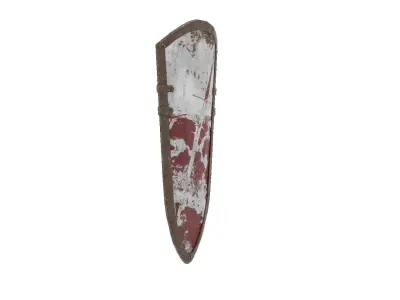 Wooden shield 3D model