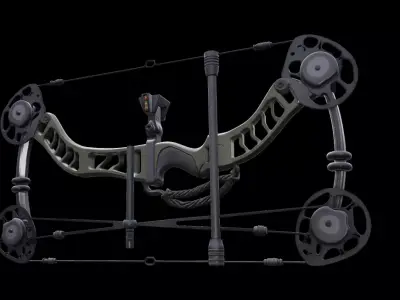 Compound Bow  Low-poly 3D model