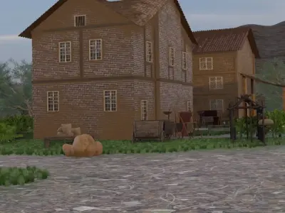 Mountain Village Layout 3D model buy