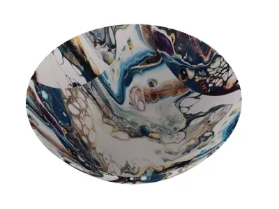 Bowl in Dark Pattren 3D model