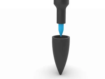 3D Marke pro brush blue 3D model