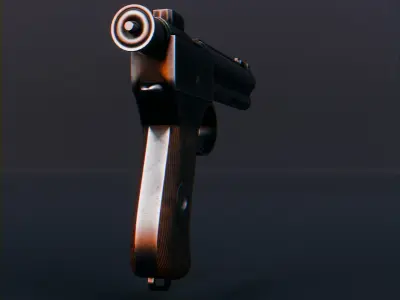 Roth-Steyr M1907 Low-poly 3D model