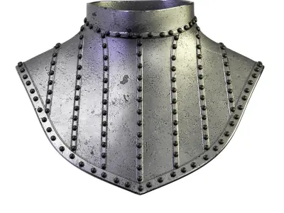 Breast Plate Low-poly 3D model