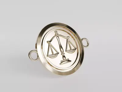 round pendant with scales 3D print model