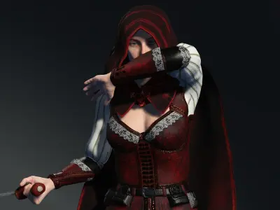 The Templar Assassin Low-poly 3D model