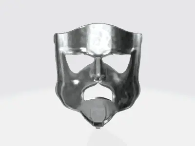 Iron Warrior Mask Low-poly 3D model