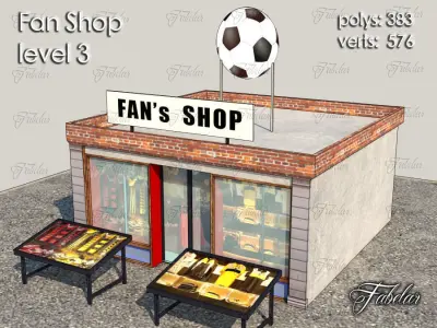 Fan Shop Low-poly 3D model purchase