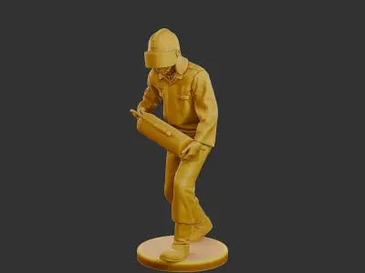 Czechoslovakian firefighter 90s 009 3D print model