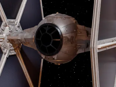 Star Wars Imperial TIE Fighter 3D model Low-poly 3D model