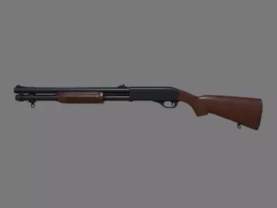 Pump Shotgun Low-poly 3D model purchase