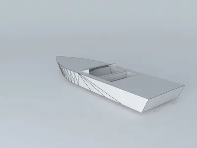 SpeedBoat boat with stripe Free 3D model