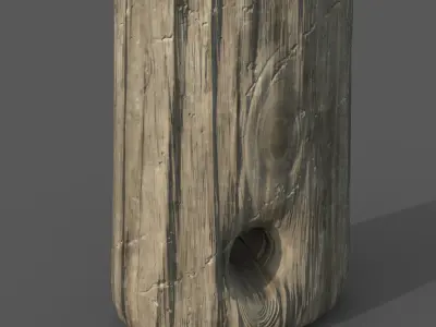 Hammer Damaged Low-poly 3D model