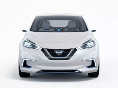 The Future of Autonomous Electric Driving Low-poly 3D model