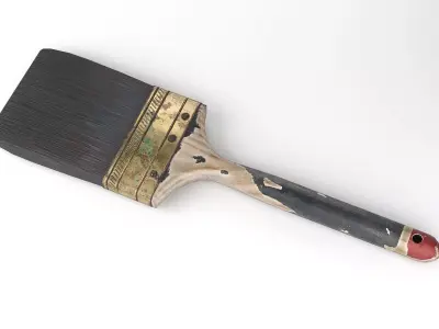 Used painter brush Low-poly 3D model