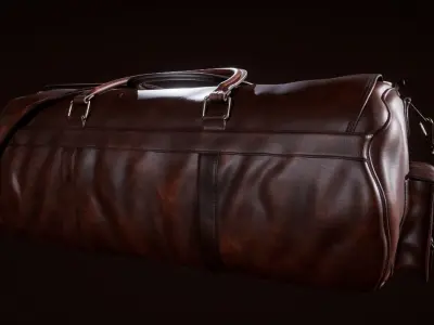 Leather Bag Low-poly 3D model