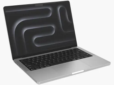 Apple MacBook Pro 14 M5 2025 Sivler 3D model