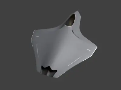 Sixth generation stealth fighter silent bat 3D model