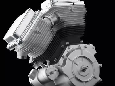 V-Twin Engine 3D model