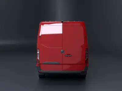 Modern Euro Panel Van PRB Textures Low-poly 3D model