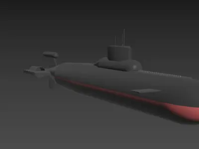 submarine 3D model 9