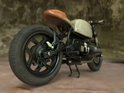 Motorcycle 3D model Low-poly 3D model