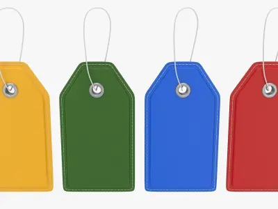 Price Tag Low-poly 3D model