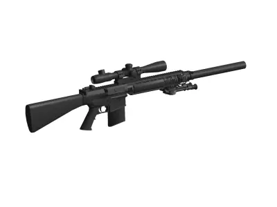 M110 Semi-Automatic Sniper System 3D model