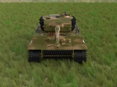 Panzer Tiger Tank Late 1944 HDRI v2 3D model