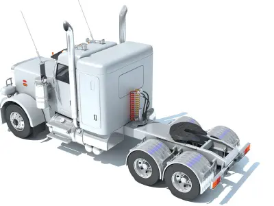 Generic Semi Truck Sleeper Cab 3D model