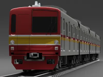 Japan Train Takyo metro subway 6000 Low-poly 3D model
