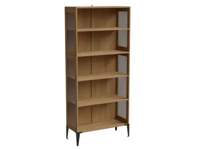Urban Industrial Metal Mesh Bookshelf Low-poly 3D model purchase