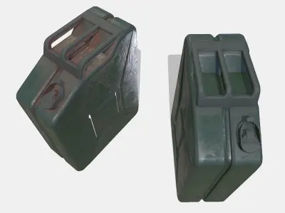 Petrol Jerry can Low-poly 3D model