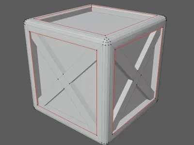 Wooden Crate Free low-poly 3D model 2