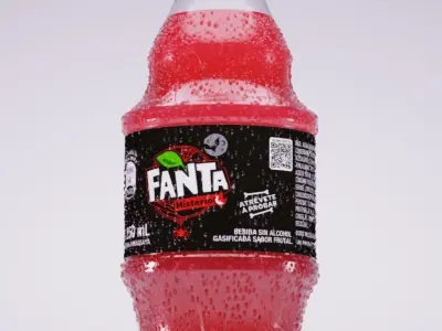 Fanta Mistery Bottle 3D Model 3D model