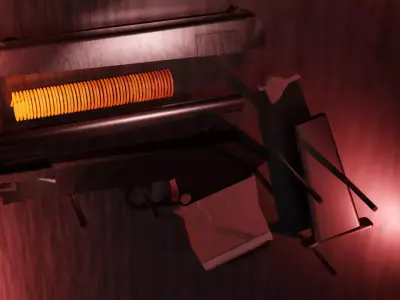 Semi - Auto Pistol Low-poly 3D model