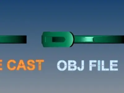 Safety Pin Style Band Ring Size7 3D print model