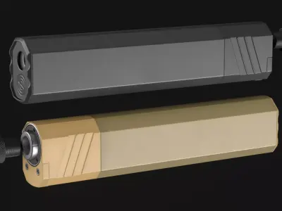 SilencerCo Osprey45 2 Suppressor - Game Asset Low-poly 3D model