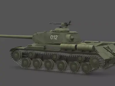  IS-2 Heavy Tank 3D Model Low-poly 3D model