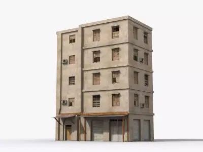 Arab Middle East Building x28 Low-poly 3D model
