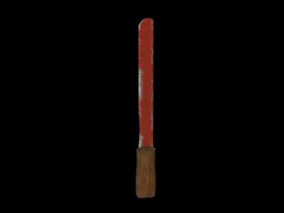 wooden sword low poly game ready 3d model Low-poly 3D model