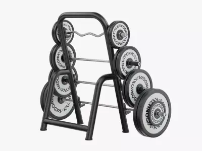 Technogym Barbell Rack Fitness 3D model