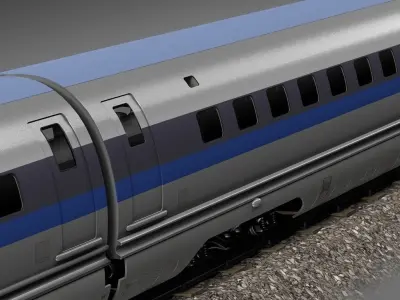 Shinkansen Speed Train 2014 3D model