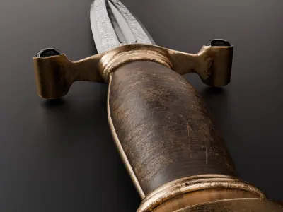 Medieval Dagger 3D model purchase