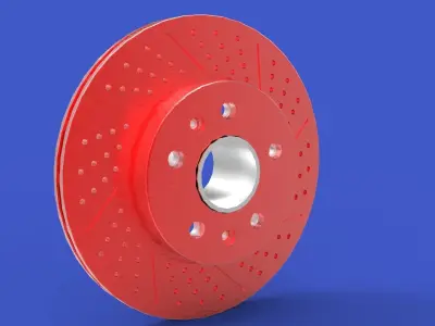 Tire Rim and disk Free 3D model