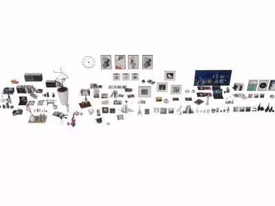 Accessories decoration interior 3d model Part 1 3D model