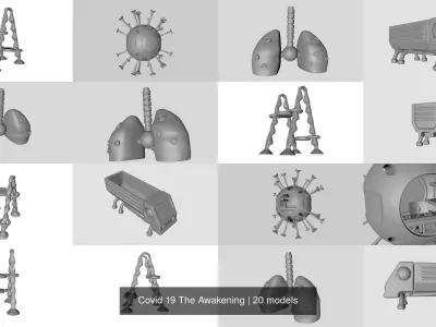 Covid 19 The Awakening 3D Model Pack