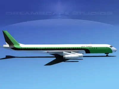 Douglas DC-8-63F Affretair 3D model