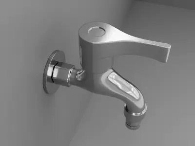 Washing Machine Tap - Realistic 3D Model 3D model